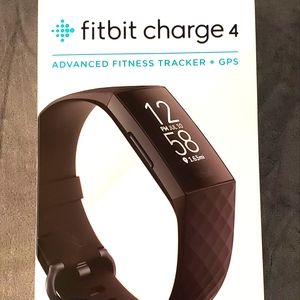 🆕️ Fitbit Charge 4 Black s/p & l/g Straps Included - Open Box EUC